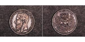 50 Сантім Вільна держава Конго (1885 - 1908) Срібло Леопольд II (1835 - 1909)