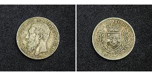50 Сантім Вільна держава Конго (1885 - 1908) Срібло Леопольд II (1835 - 1909)