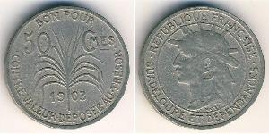 50 Сент Гваделупа Никель/Медь 