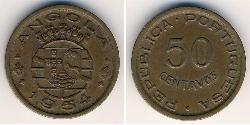 50 Сентаво Portuguese Angola (1575-1975) Бронза 