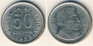 50 Сентаво Аргентинская Республика (1861 - ) Никель/Сталь 