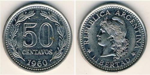50 Сентаво Аргентинская Республика (1861 - ) Никель/Сталь 