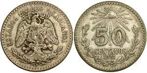 50 Сентаво Соединённые Штаты Мексики (1867 - ) Серебро 