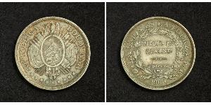 50 Сентаво Багатонаціональна Держава Болівія  (1825 - ) Срібло 