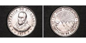 50 Сентаво Нікарагуа (1821 - ) Срібло 