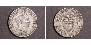 50 Сентаво Республіка Колумбія (1886 - ) Срібло 