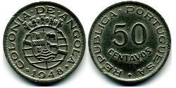 50 Сентаво  Portuguese Angola (1575-1975) / Португалія Цинк/Мідь 