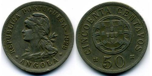 50 Сентаво  Portuguese Angola (1575-1975) / Португалія Цинк/Мідь 