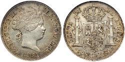 50 Сентимо Филиппины Серебро Isabella II of Spain (1830- 1904)