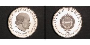 50 Форінт Угорська Народна Республіка (1949 - 1989) Срібло Ignaz Semmelweis