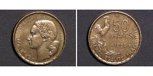 50 Франк Четвёртая французская республика (1946-1958) Алюминий/Бронза 