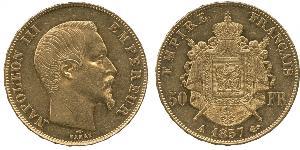 50 Франк Second French Empire (1852-1870) Золото Наполеон ІІІ Бонапарт (1808-1873)