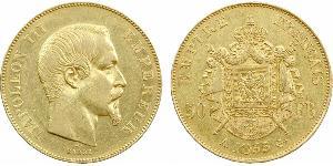 50 Франк Вторая французская империя (1852-1870) Золото Наполеон III Бонапарт (1808-1873)