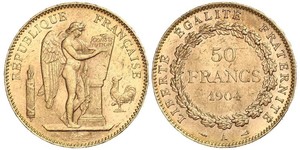 50 Франк Третья французская республика (1870-1940)  Золото 