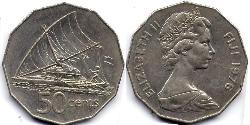 50 Цент Fiji (1970 - )  Елизавета II (1926-2022)