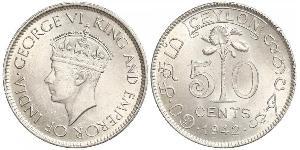 50 Цент Шрі-Ланка (1948 - )  Георг VI (1895-1952)