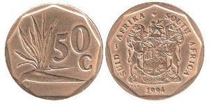 50 Цент Південно-Африканська Республіка (1910 - ) Латунь/Залізо 