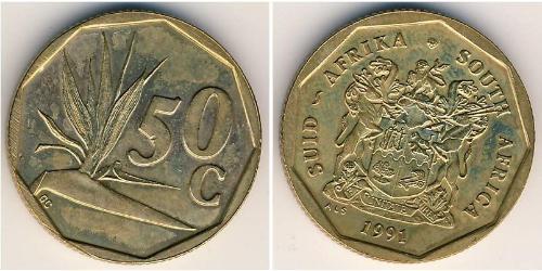 50 Цент Южно-Африканская Республика (1910 - ) Латунь 