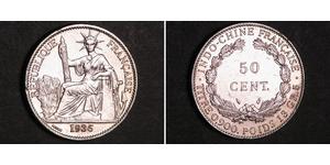 50 Цент Французский Индокитай (1887-1954) Бронза/Никель 