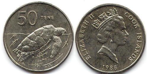 50 Цент Cook Islands (1965 - ) Никель/Медь 
