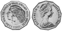 50 Цент Австралия (1939 - ) Никель/Медь Елизавета II (1926-2022)