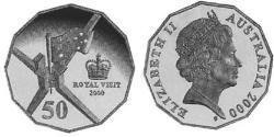 50 Цент Австралия (1939 - ) Никель/Медь Елизавета II (1926-2022)