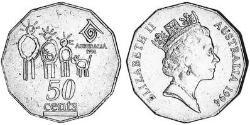 50 Цент Австралия (1939 - ) Никель/Медь Елизавета II (1926-2022)