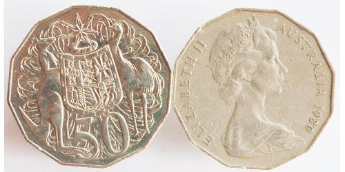 50 Цент Австралия (1939 - ) Никель/Медь 