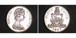 50 Цент Бермудские Острова Никель/Медь Елизавета II (1926-2022)