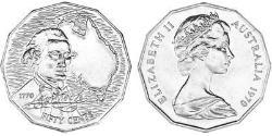 50 Цент Австралія (1939 - ) Нікель/Мідь Єлизавета II (1926-2022)