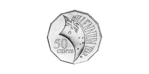 50 Цент Австралія (1939 - ) Нікель/Мідь Єлизавета II (1926-2022)