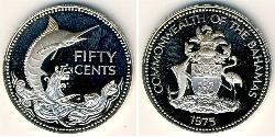 50 Цент Bahamas (1973 - ) Серебро 