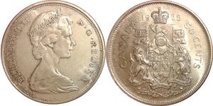 50 Цент Канада Серебро Елизавета II (1926-2022)