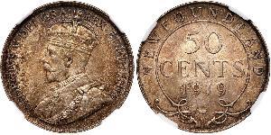 50 Цент Канада Серебро Георг V (1865-1936)