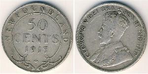 50 Цент Канада Серебро Георг V (1865-1936)