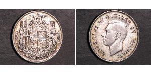 50 Цент Канада Серебро Георг VI (1895-1952)