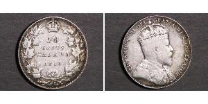 50 Цент Канада Серебро Эдуард VII (1841-1910)