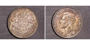 50 Цент Канада Серебро Георг VI (1895-1952)