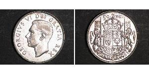 50 Цент Канада Серебро Георг VI (1895-1952)