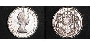 50 Цент Канада Серебро Елизавета II (1926-2022)