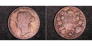 50 Цент Канада Серебро Виктория (1819 - 1901)
