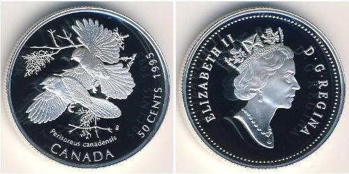 50 Цент Канада Серебро Елизавета II (1926-2022)