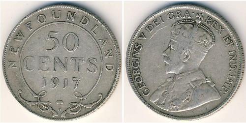 50 Цент Канада Серебро Георг V (1865-1936)
