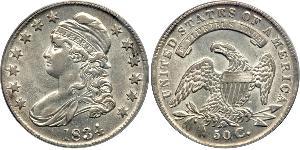 50 Цент США (1776 - ) Серебро 