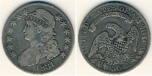 50 Цент США (1776 - ) Серебро 
