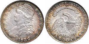 50 Цент США (1776 - ) Серебро 
