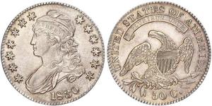 50 Цент США (1776 - ) Серебро 