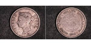 50 Цент Стрейтс-Сетлментс (1826 - 1946) Серебро Виктория (1819 - 1901)