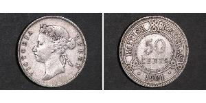 50 Цент Британский Гондурас (1862-1981) Срібло Вікторія (1819 - 1901)
