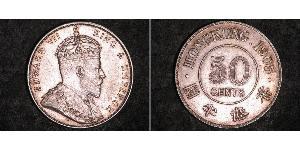 50 Цент Гонконг Срібло Едвард VII (1841-1910)